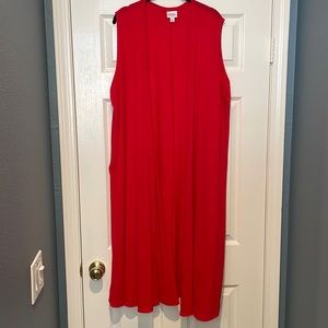 XL LuLaRoe solid red Joy vest